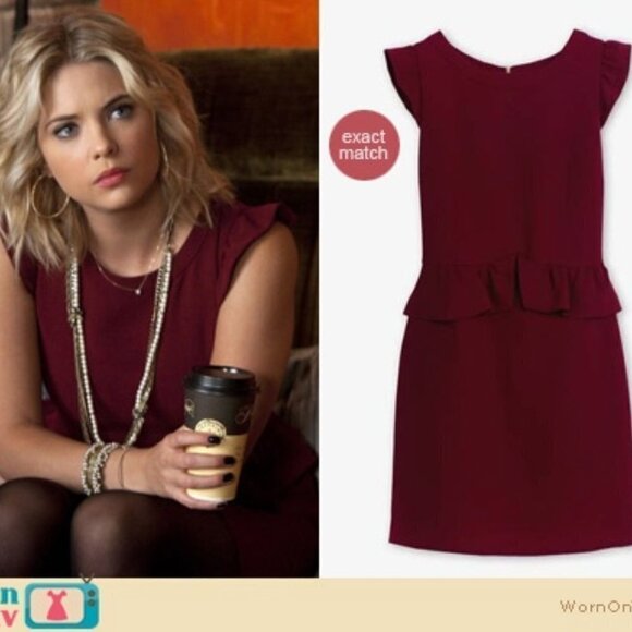 Sandro Resonance Ruffle Sheath Blue Mini Dress - Picture 8 of 8